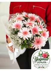 Taze Pembe Gerbera Buketi